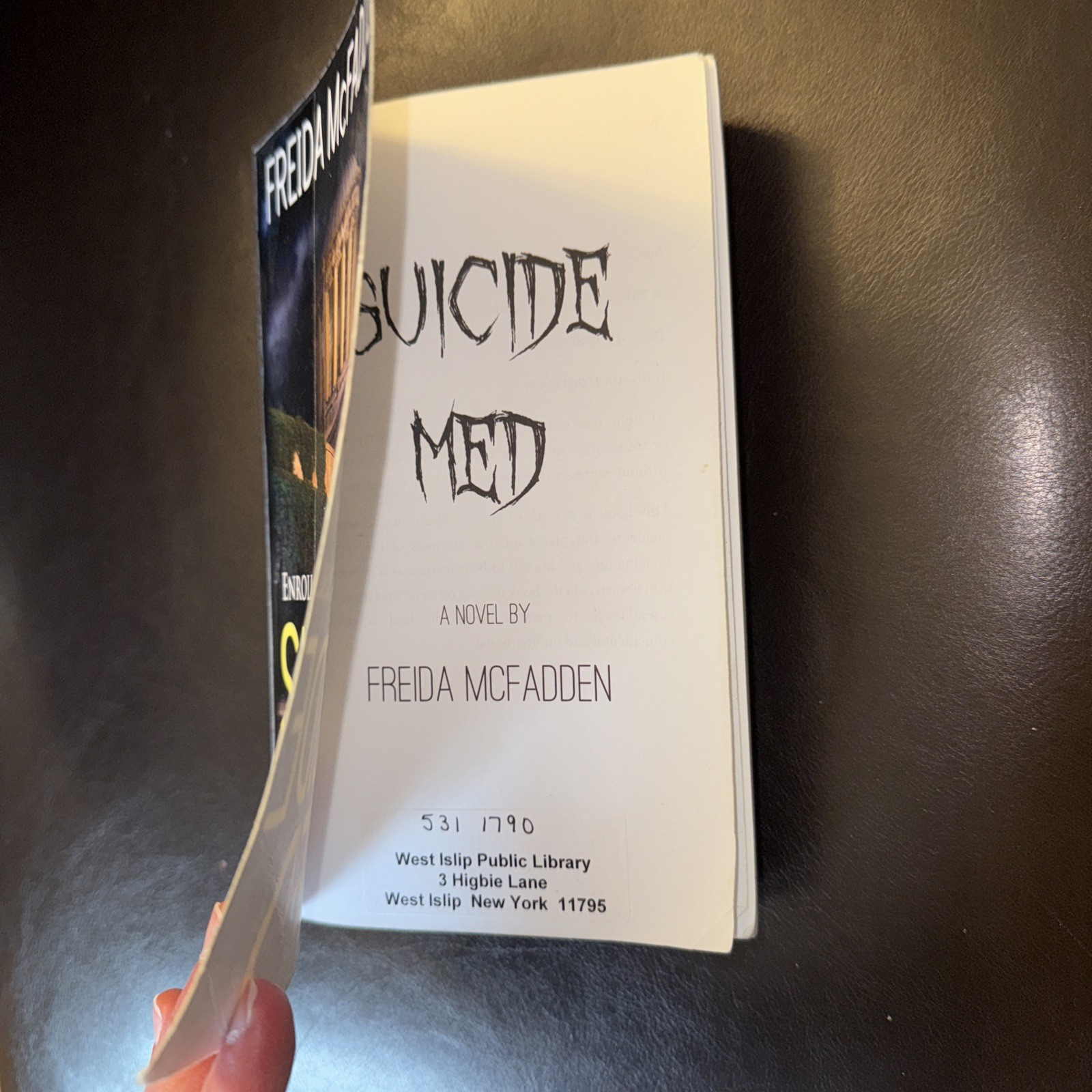 OUT OF PRINT RARE Suicide Med by Freida McFadden LIBRARY COPY
