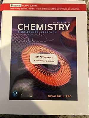 Chemistry: A Molecular Approach [RENTAL EDITION] – Paperback, by Tro – Good