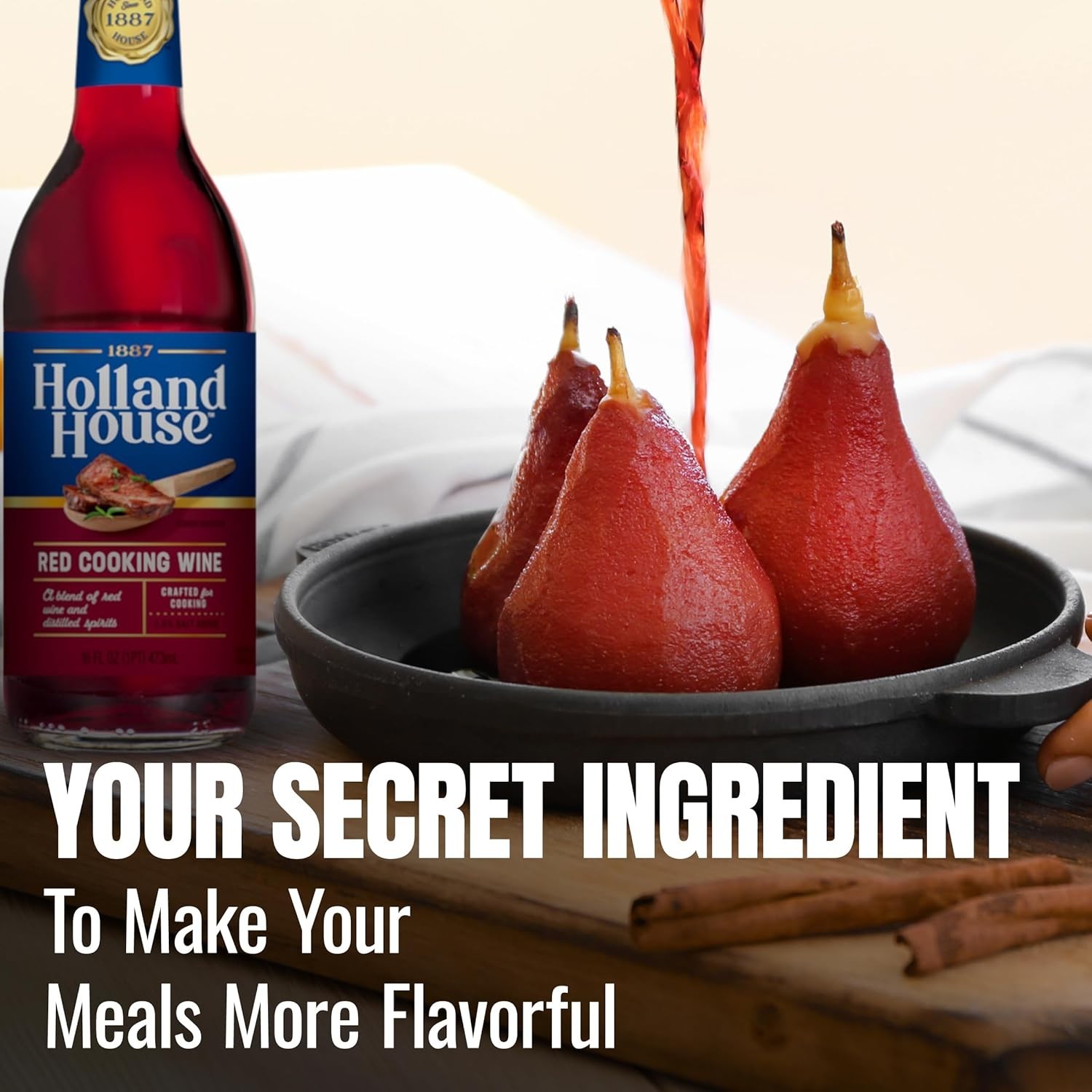 Elevate Your Dishes with 16 FL OZ Red Cooking Wine – Gluten-Free & Vegetarian