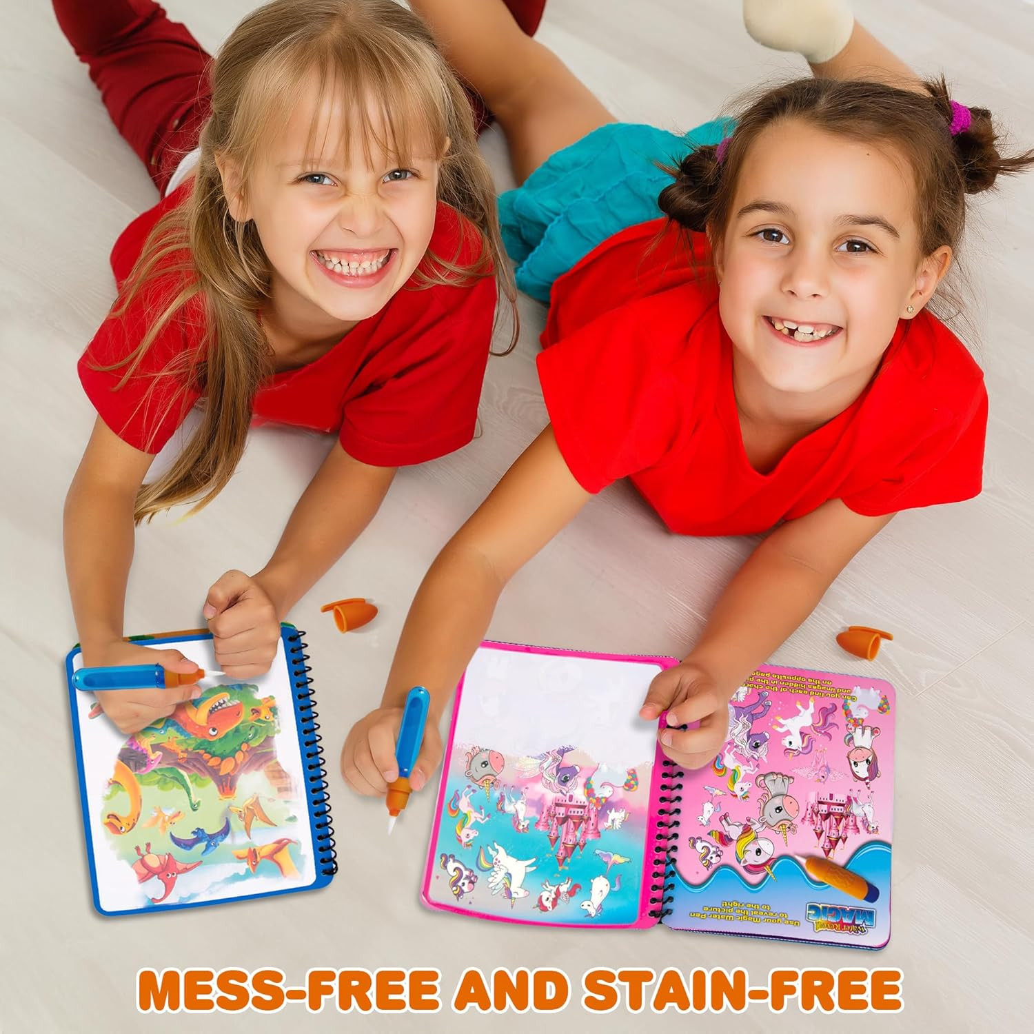 Artcreativity 4 Pack Magic Water Coloring Books for Toddlers, Reusable Magic Wat
