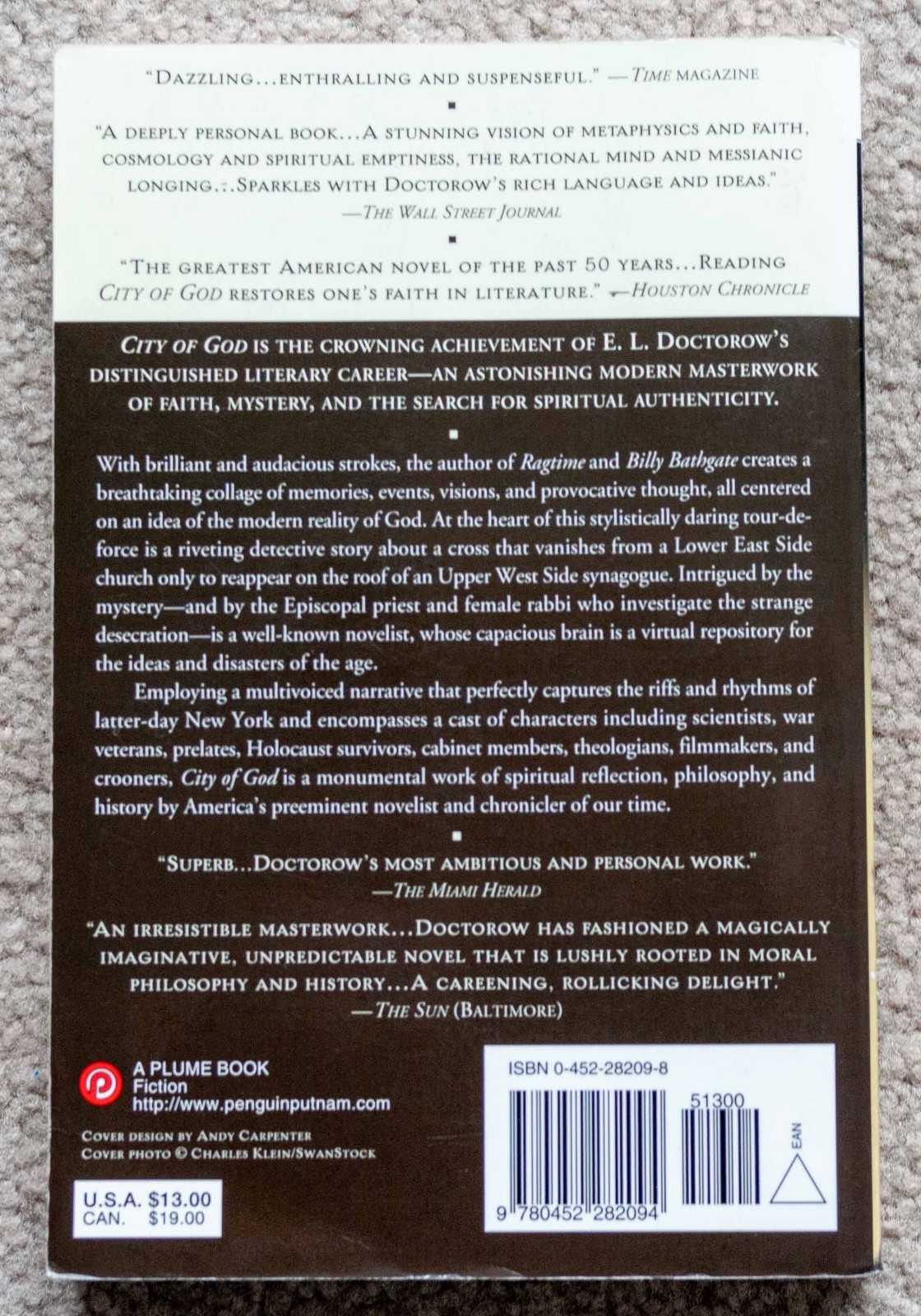 City of God by E.L. Doctorow – Paperback, 272 pages