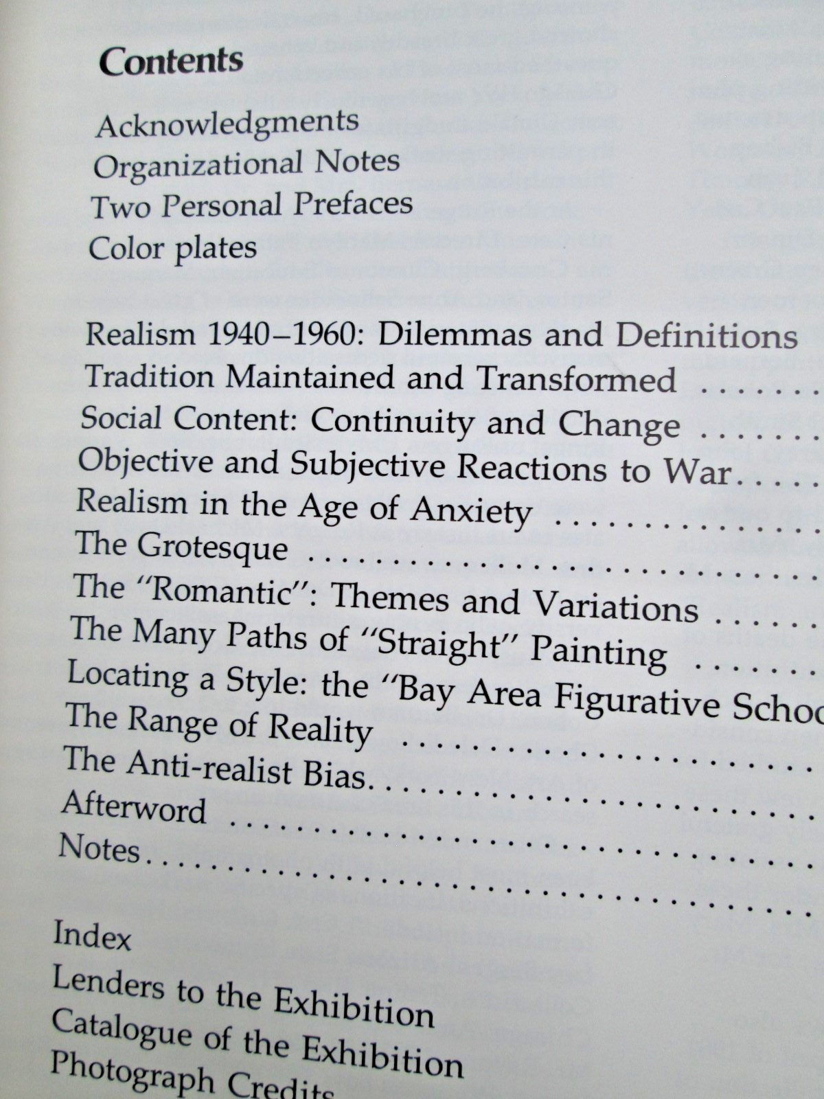 Realism and Realities Other Side American Painting 1940-60 Art Exhibit TPB 1981
