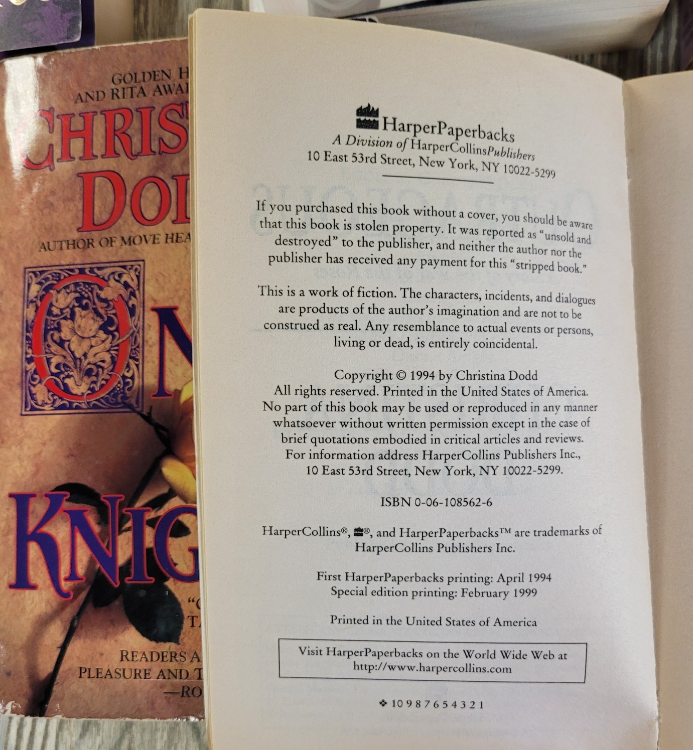 Christina Dodd Romance Novels Lot of 10 Misc Paperback 1990’s-2000’s