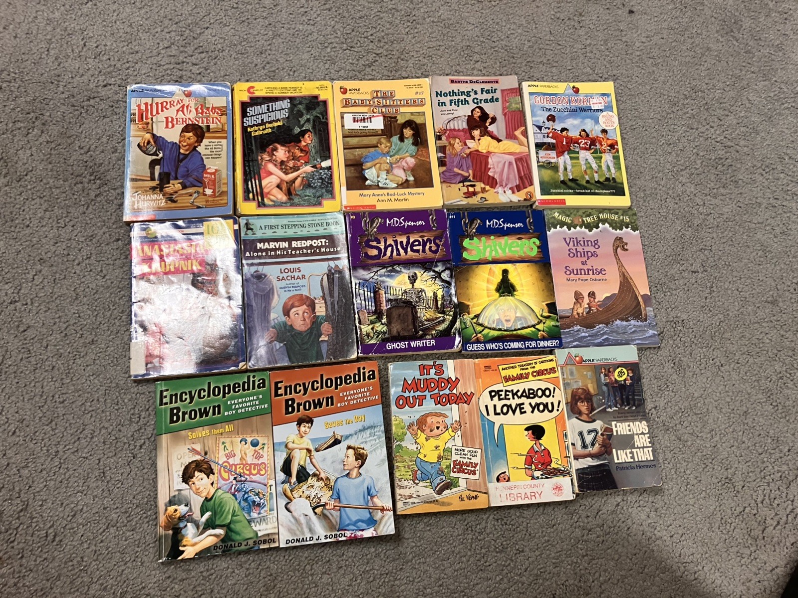 Wholesale lot 15 books vintage 1980s & 90s paperbacks Family Circus etc good con