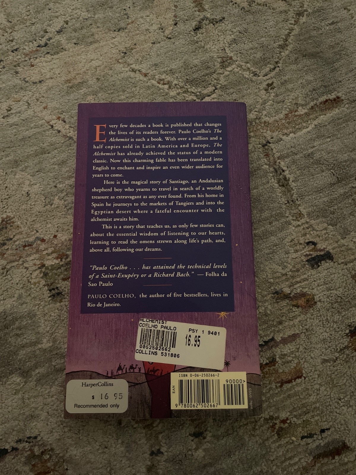 Alchemist by Paulo Coelho 1993 paperback