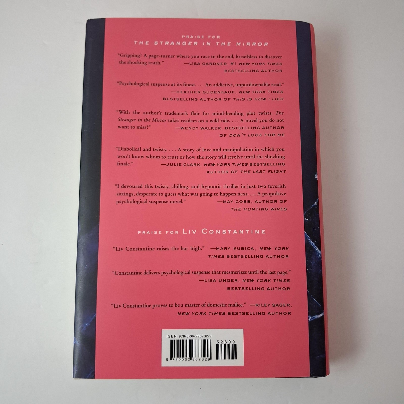 The Stranger In The Mirror Liv Constantine Harper Black HC DJ 2021 First Edition