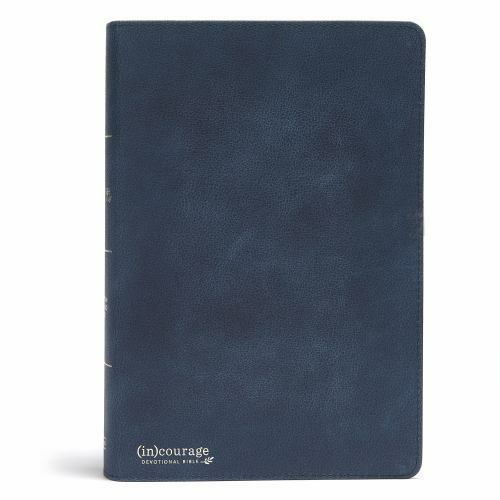 CSB (in)courage Devotional Bible, Navy Genuine Leather Indexed – (in)courage; CS