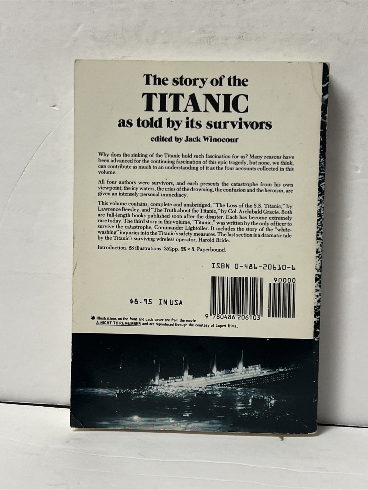 The Story of the Titanic as Told by Its Survivors (1960) Dover Maritime