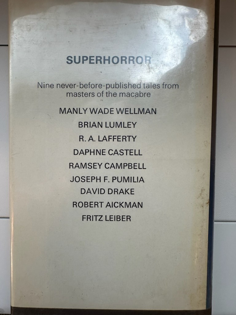 SUPERHORROR Hardcover, Ramsey Campbell, St. Martin’s Press, 1976, VG Excellent