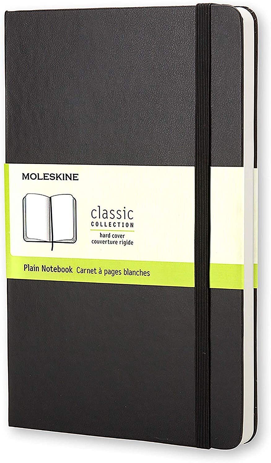 Moleskine Classic Notebook Hard Cover Large 5 x 8.25 Plain/Blank Black 240 Pages