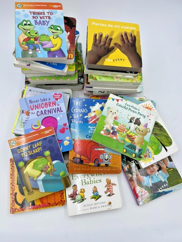 Lot of 100 – Board Books for Children’s/ Toddler Babies/Preschool/Daycare