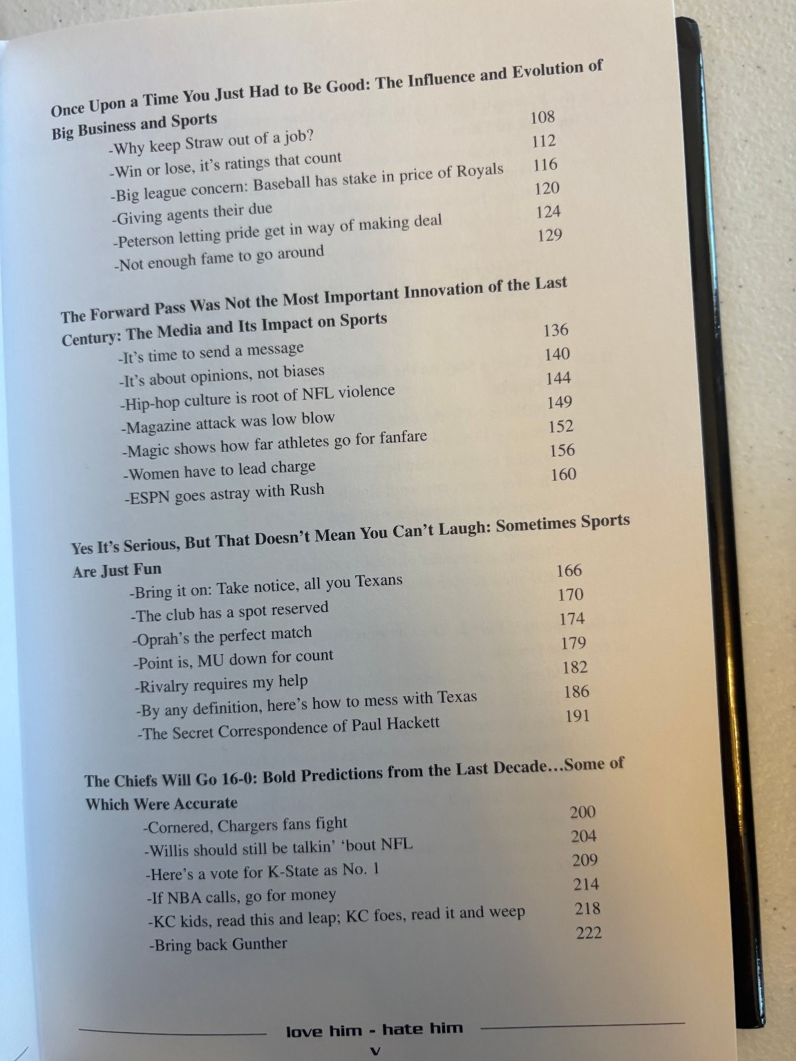 Love Him, Hate Him Jason Whitlock 2004 Kansas City Sports Journalism Hardcover