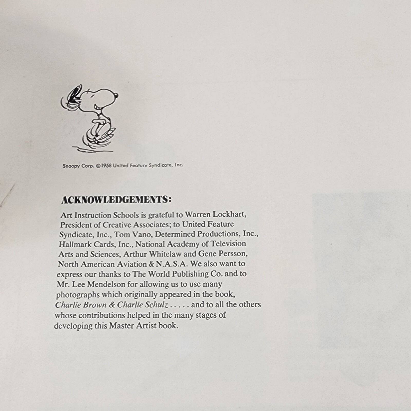 Charles Schutz Master Cartoonist 1975 Booklet Charlie Brown Peanuts 32 Pages Art