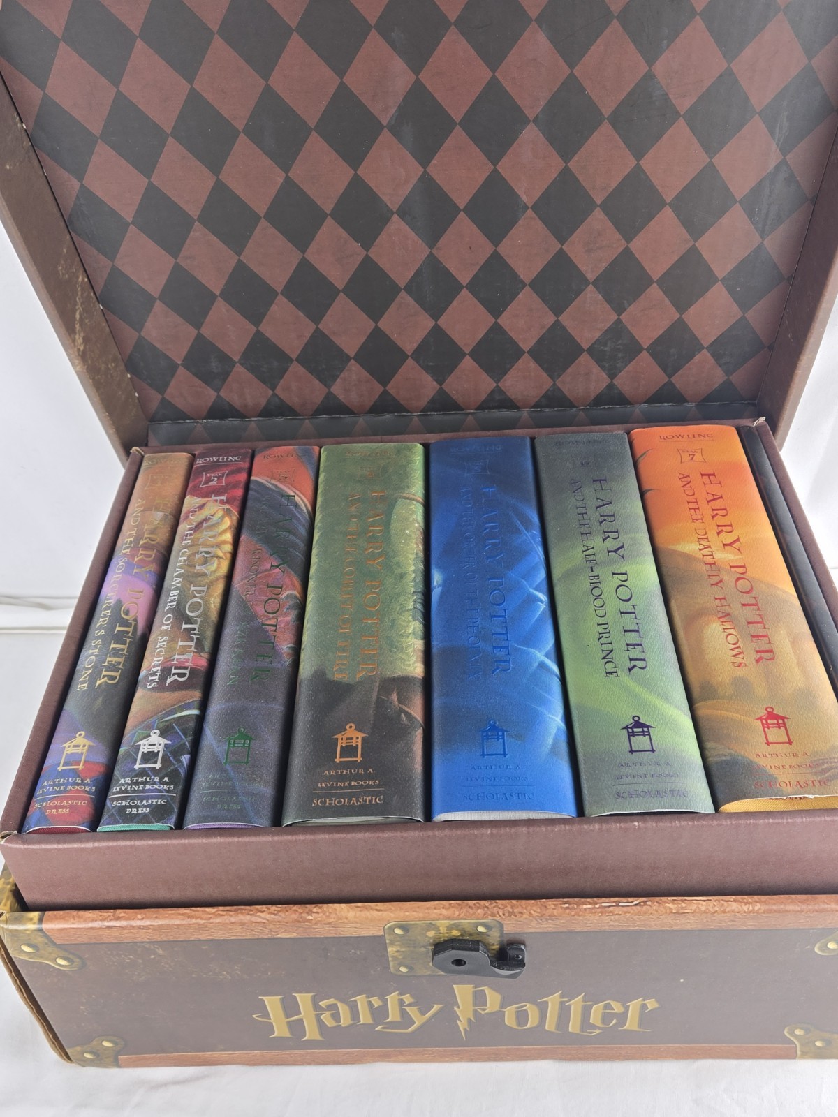 Harry Potter Box Set Books 1-7 Hardcover Complete Collectible Trunk Unread