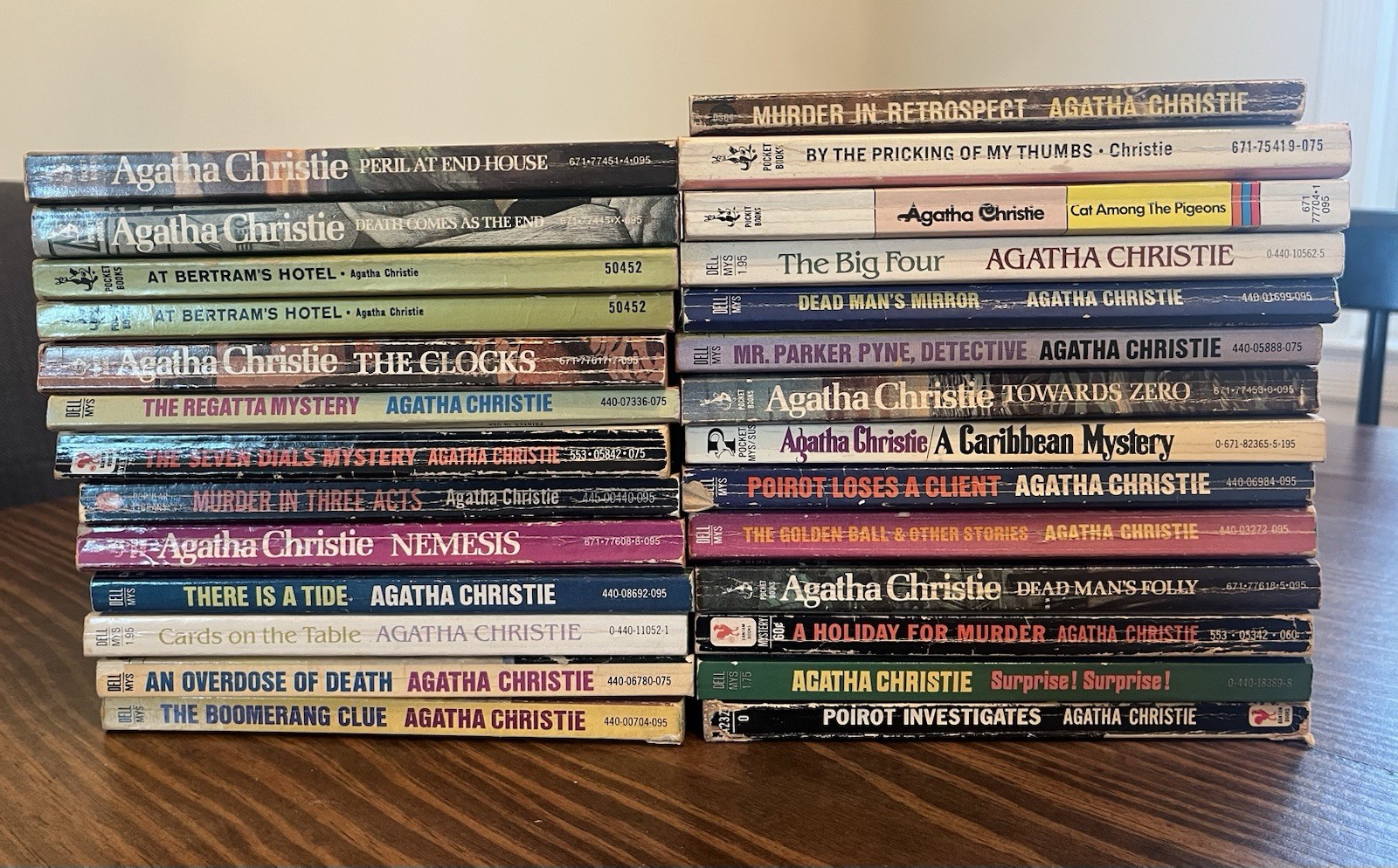 Lot Of 27 AGATHA CHRISTIE Novels Many Hercule Poirot Miss Marple Series Vintage