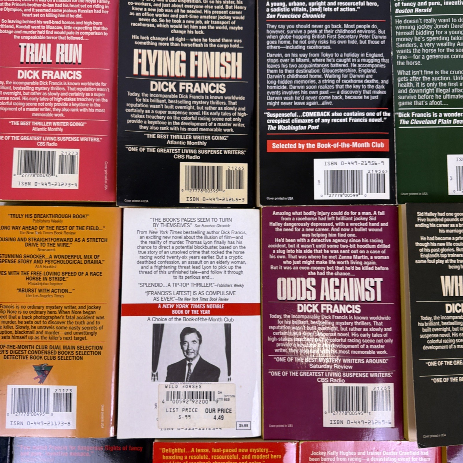 Lot of 13 Dick Francis Paperback Mysteries, VG Condition SEE PICTURES