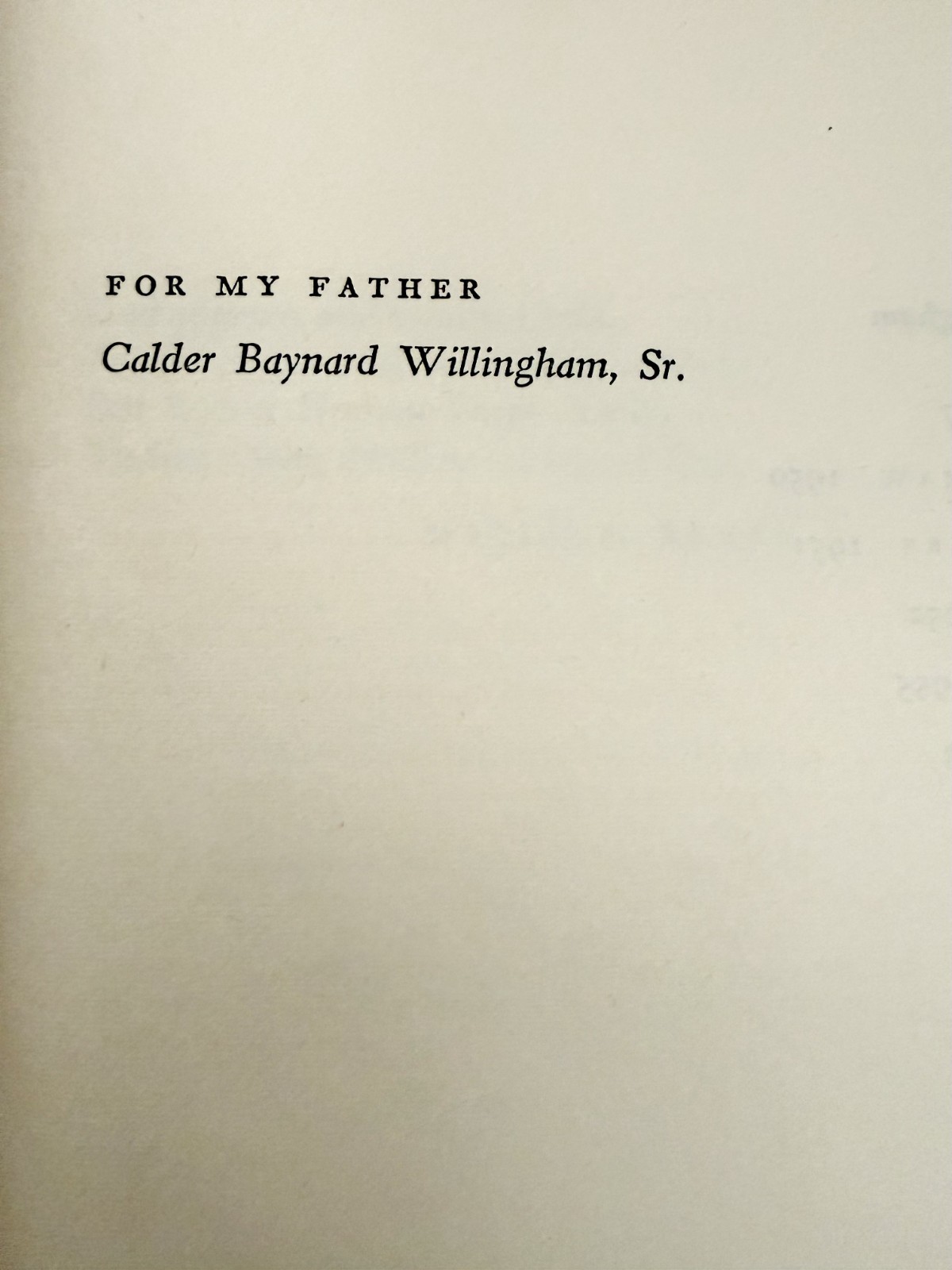 ETERNAL FIRE by Calder Willingham First Edition Hardcover w/DJ 1963 