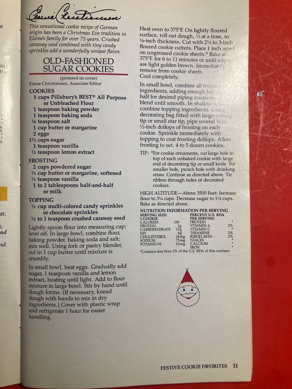 PILLSBURY HOLIDAY BAKING RECIPES COOKBOOK 96 PAGES 2000 COOKIES SPRITZ CHRISTMAS