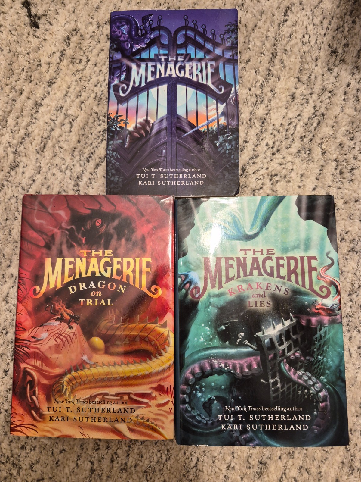 THE MENAGERIE SERIES 3-BOOK SET BY Tui and Kari Sutherland PB & HC **GOOD**