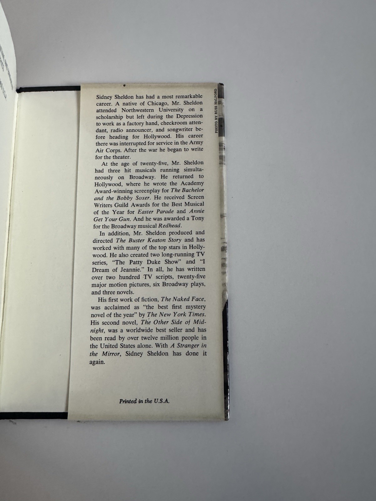 Sidney Sheldon A Stranger in the Mirror HC DJ Book Club Edition Vintage Novel