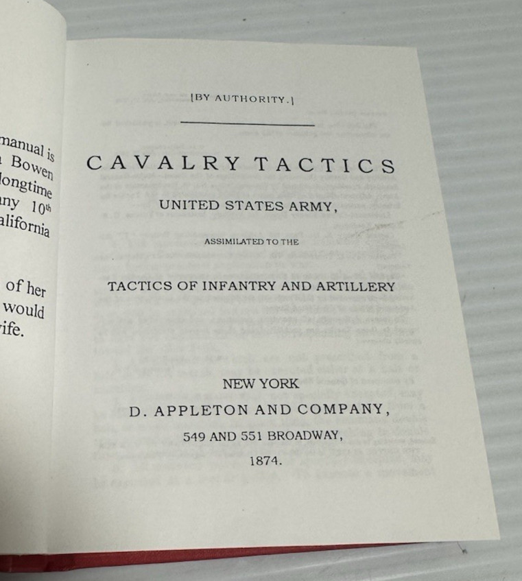 United States Army Cavalry Tactics Infantry Artillery Reprint of 1874 Ed HC