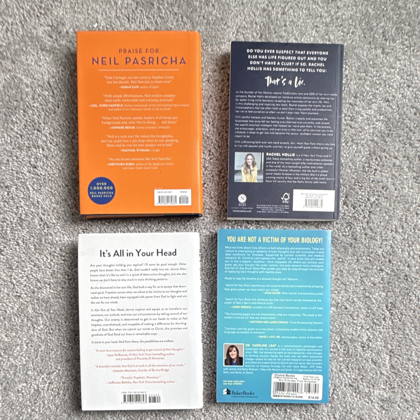 Lot of 4 “Self-Help” 2 HC & 2 soft cover Books