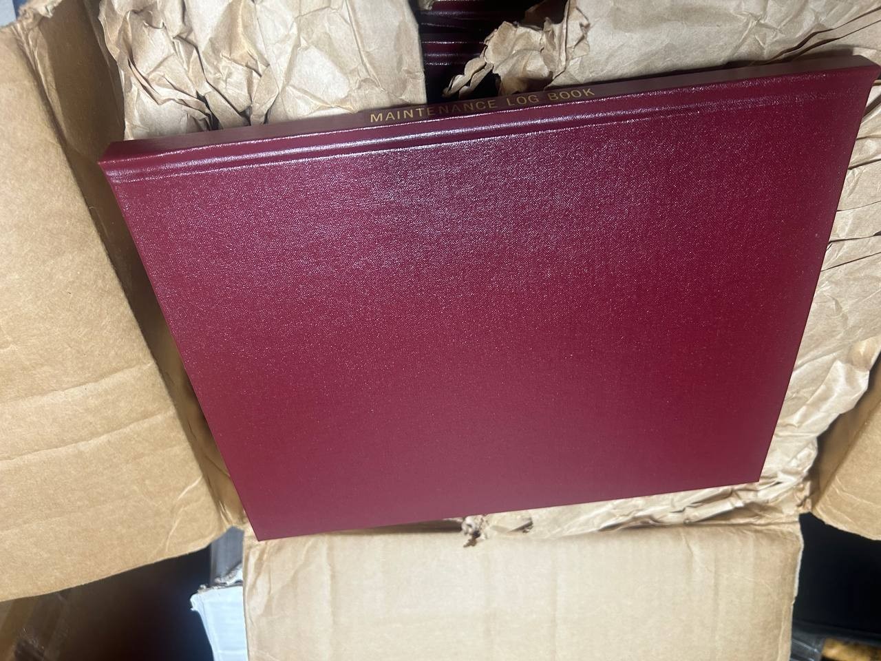 Maintenance Log Book Hardbound 120 Pages Industrial Equipment Record Journal
