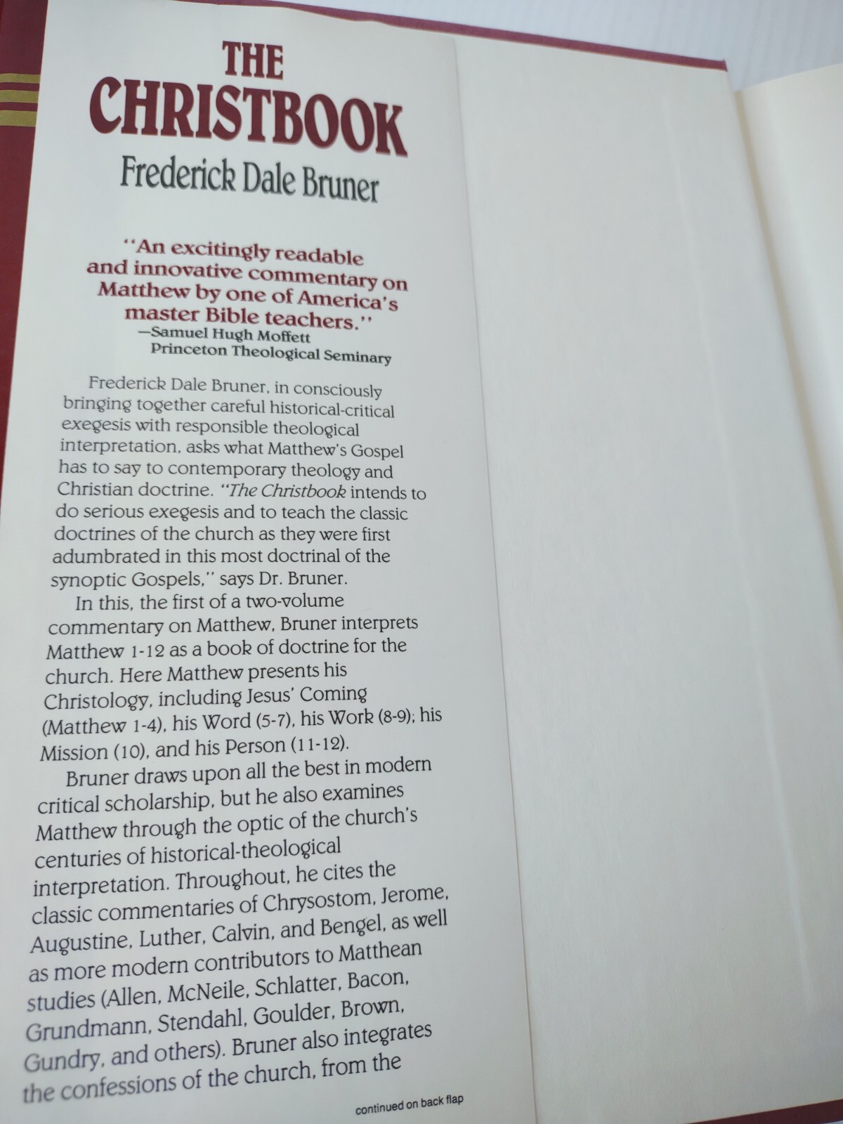 The Christbook: A Historical/Theological Commentary Matthew Vol 1-2 Presbyterian