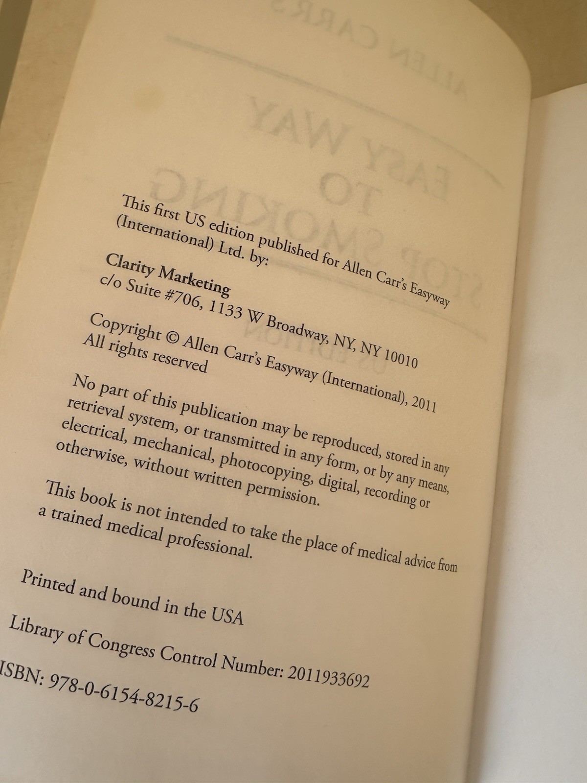 Allen Carr’s Easy Way To Stop Smoking – Paperback By Carr, Allen.