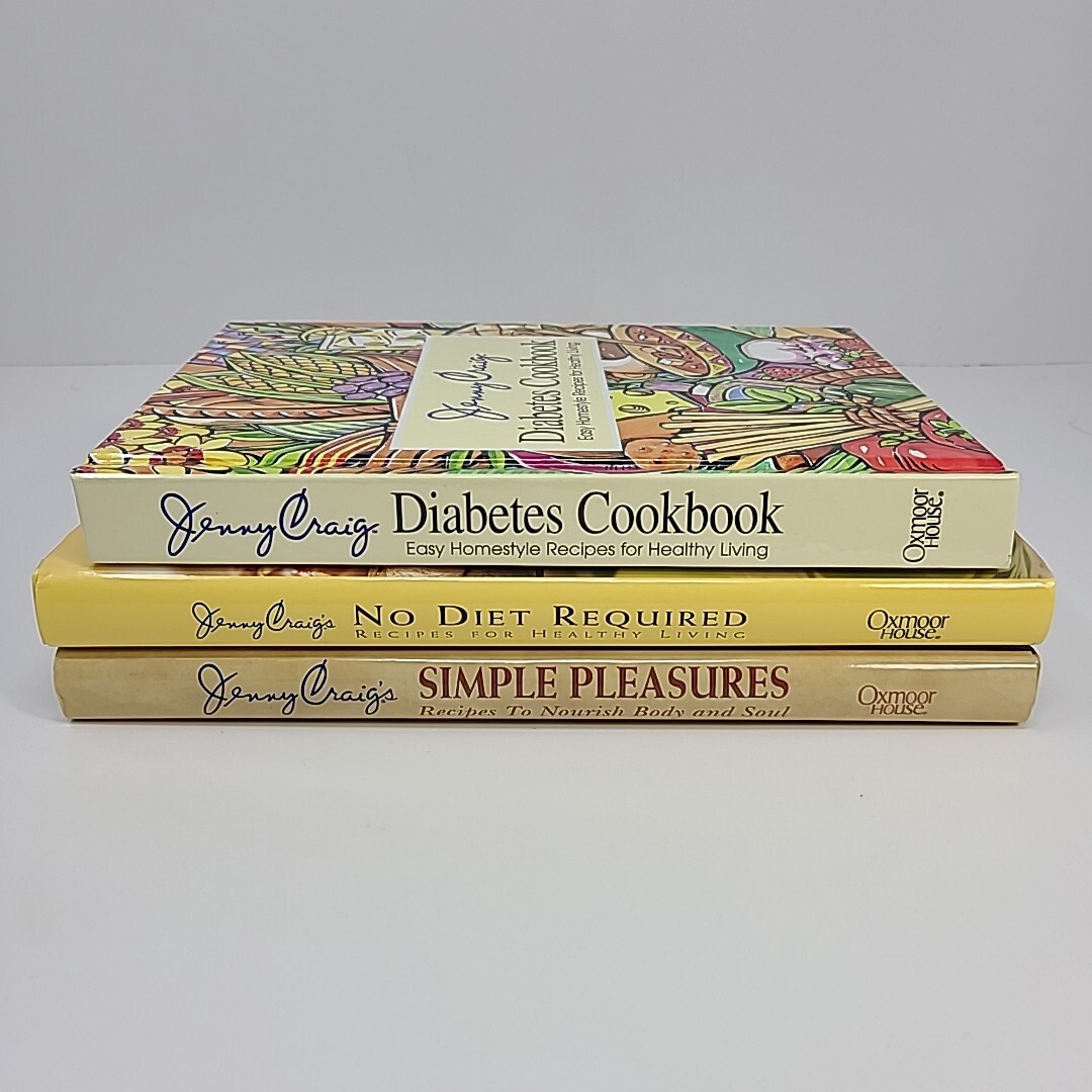 Vintage Lot Jenny Craig Cookbooks Recipes Hardcover Diabetes Simple Pleasures