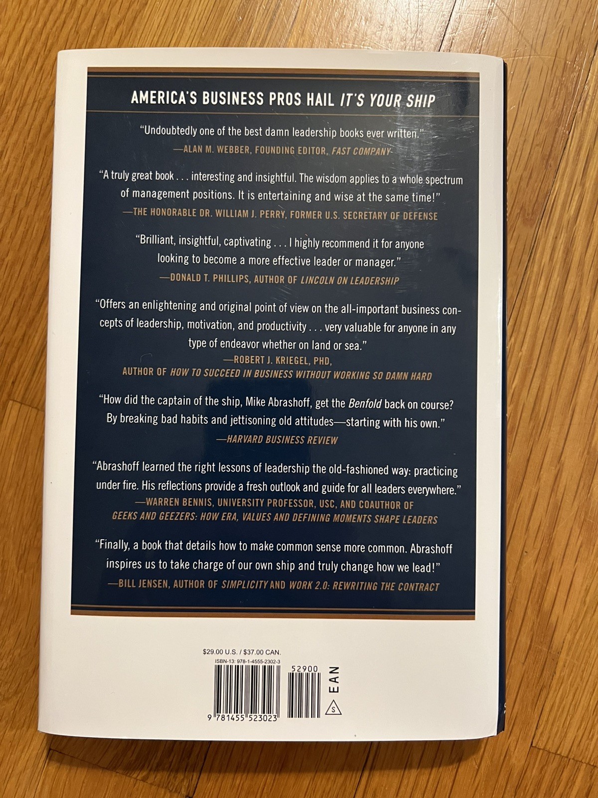 It’s Your Ship By Captain D. Michael Abrashoff. Signed Hardcover Very Good