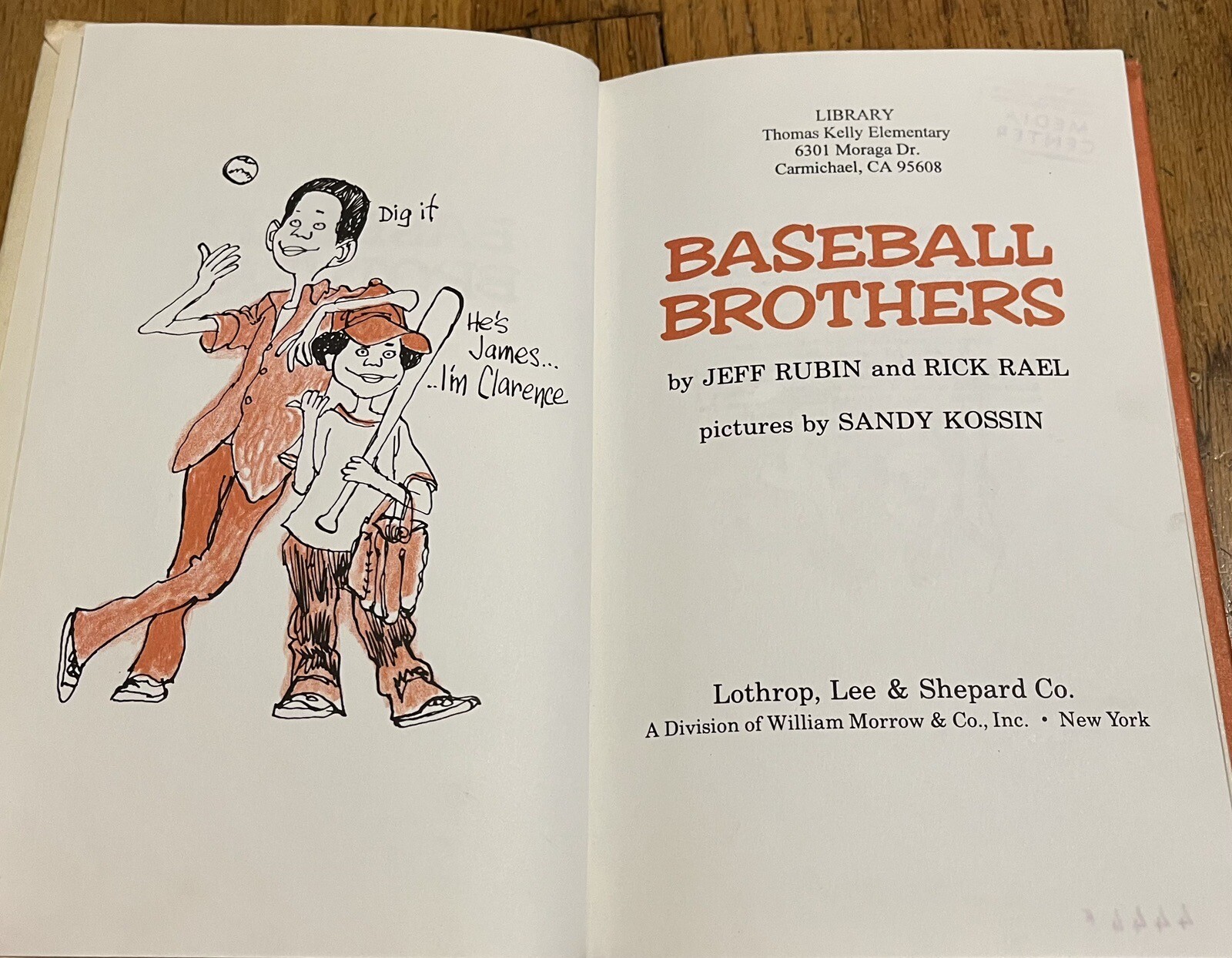 BASEBALL BROTHERS : by Jeff Rubin & Rick Rael : illus Sandy Kossin : vintage