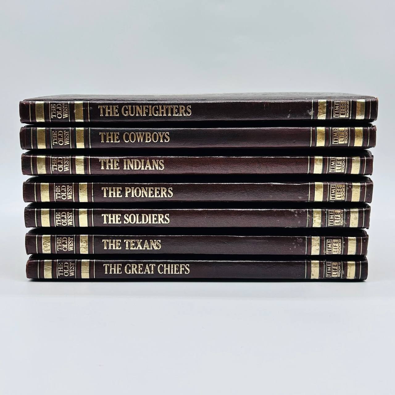 Lot of 7 Time Life Books “The Old West” Vintage 1970s Faux Leather Bound