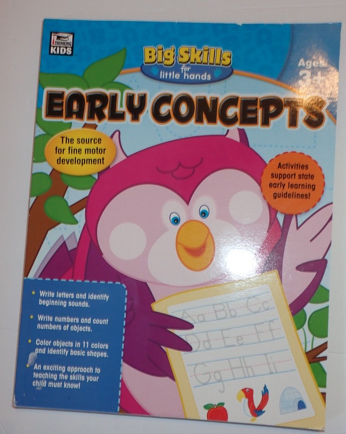 2 Workbooks Ages 3-4 Scholastic Pre-Kindergarten & Big Skills Early Concepts