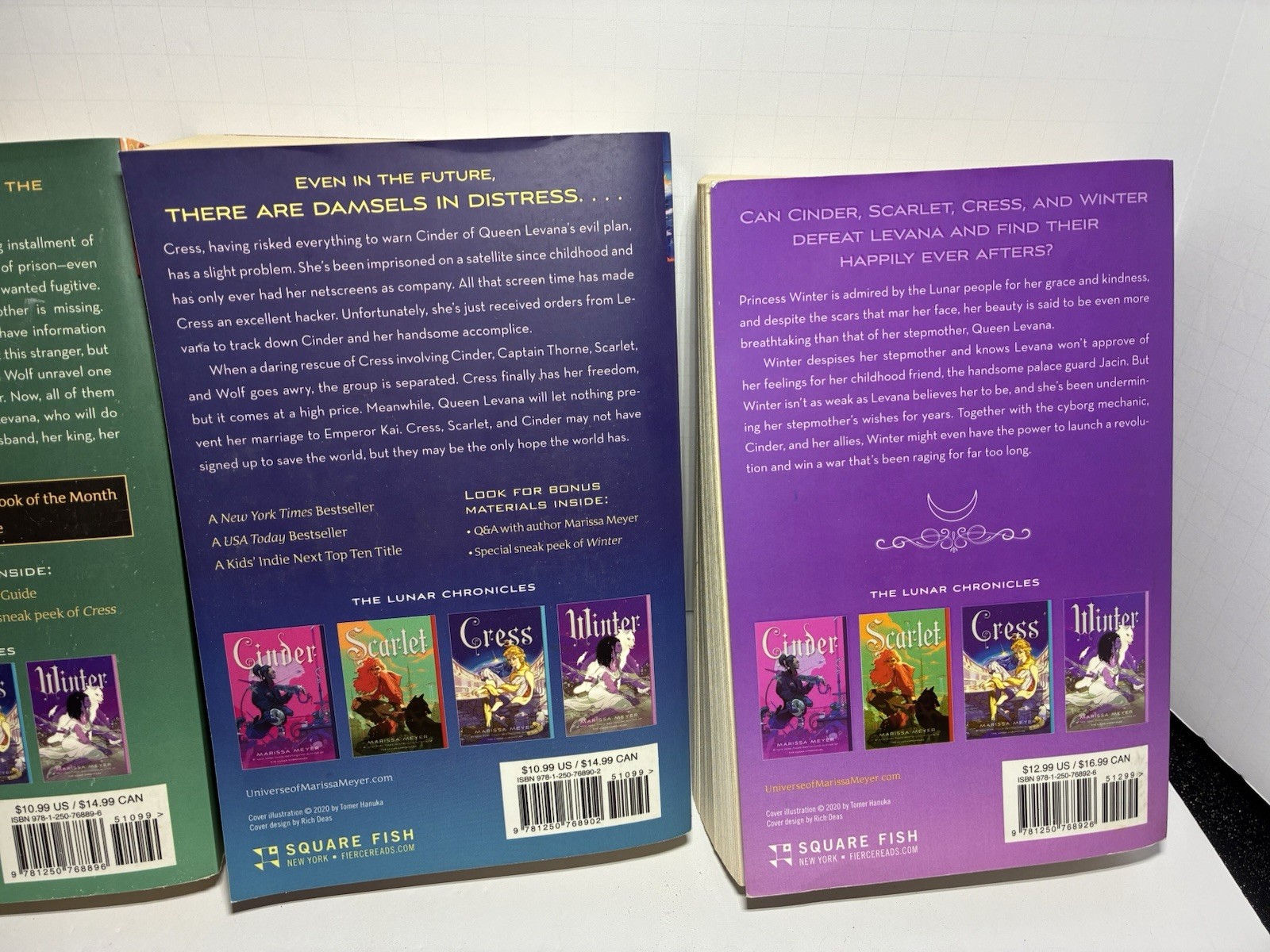 THE LUNAR CHRONICLES – Cinder, Scarlet, Cress, Winter – Square Fish Edition