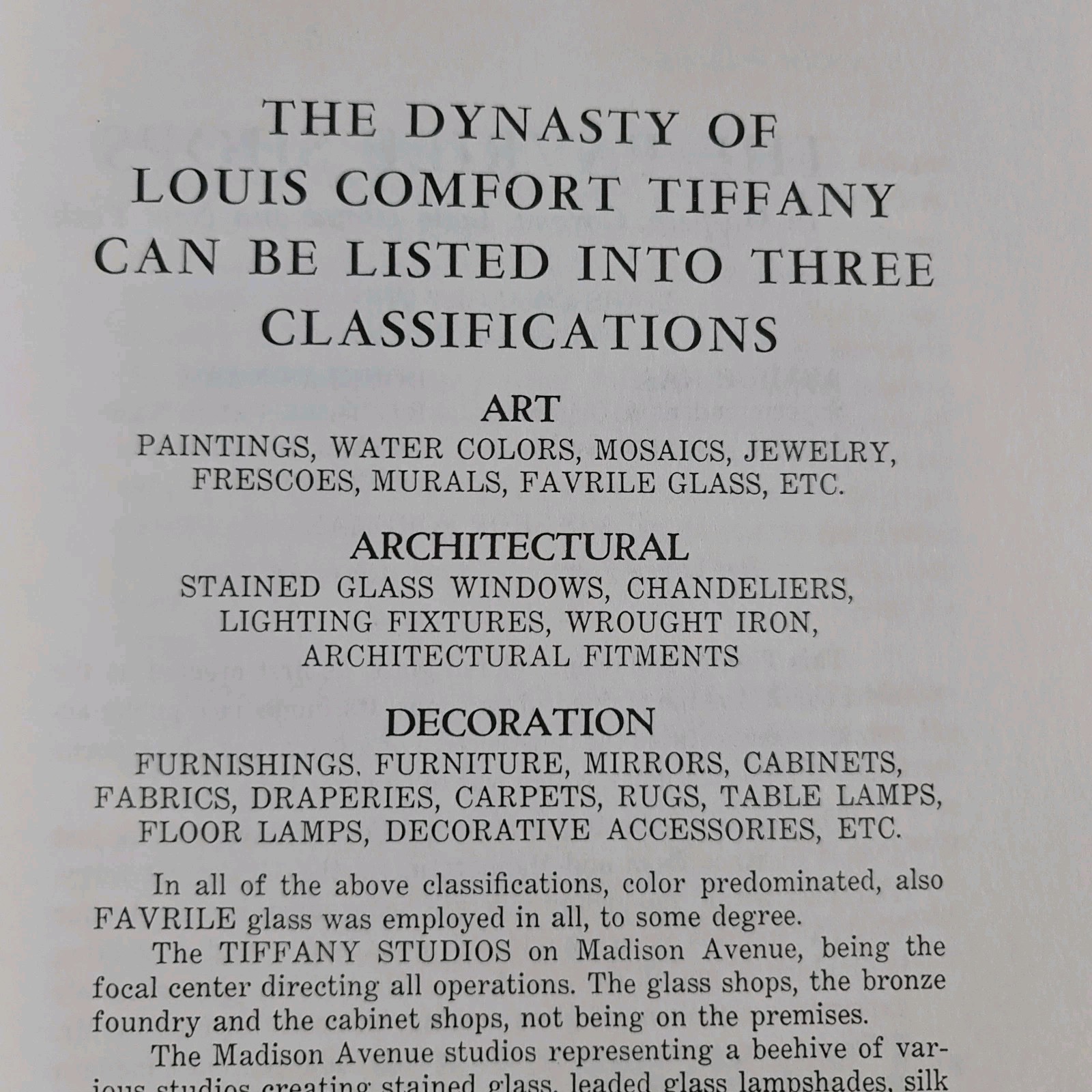 The Dynasty of Louis Comfort Tiffany The Final 280 Pages