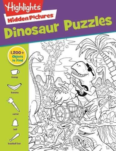 Highlights Favorite Hidden PicturesÂ® Dinosaur Puzzles – Paperback – GOOD