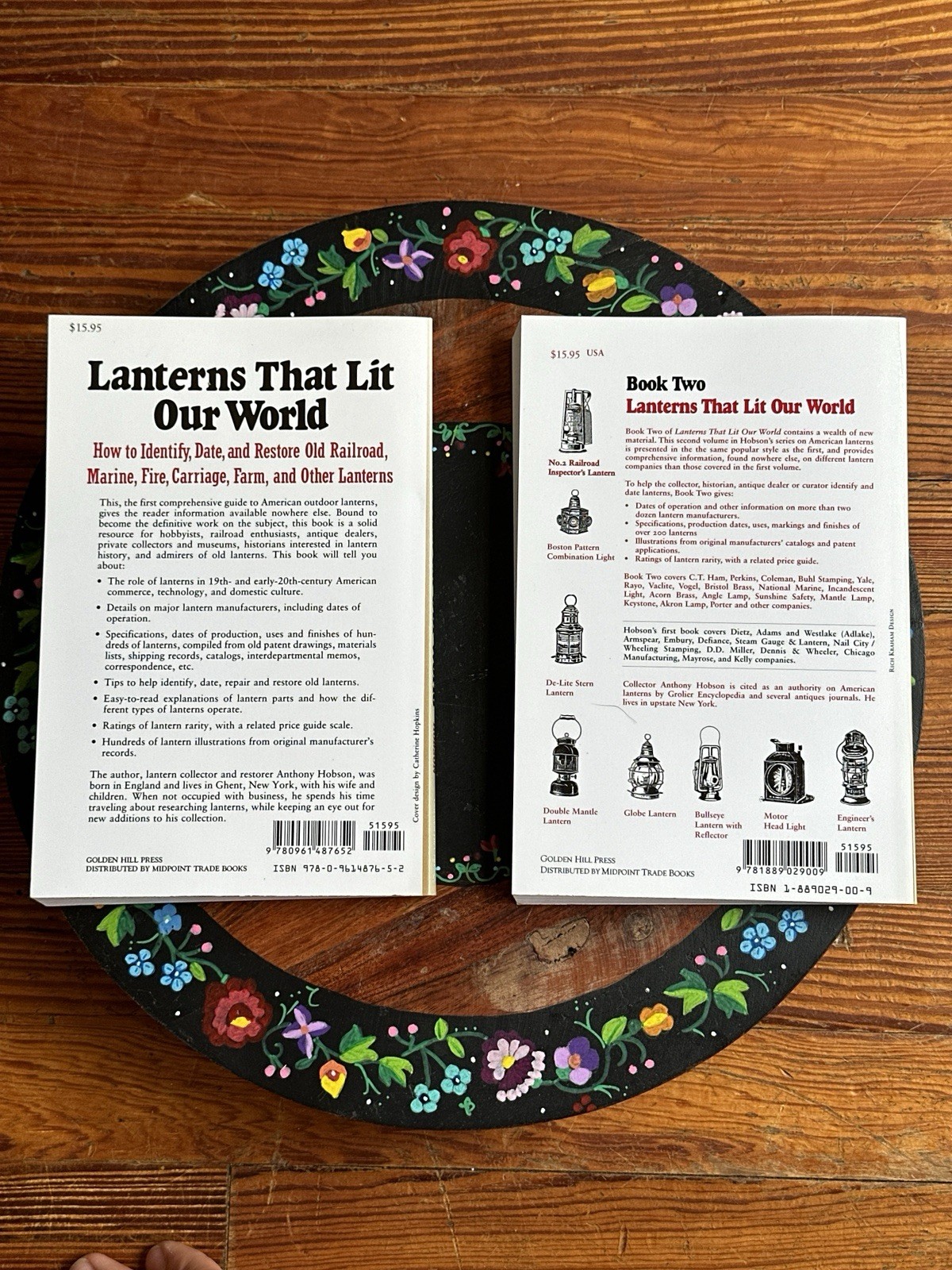 2 BOOK SET Lanterns That Lit Our World by Anthony Hobson Railroad Marine Fire