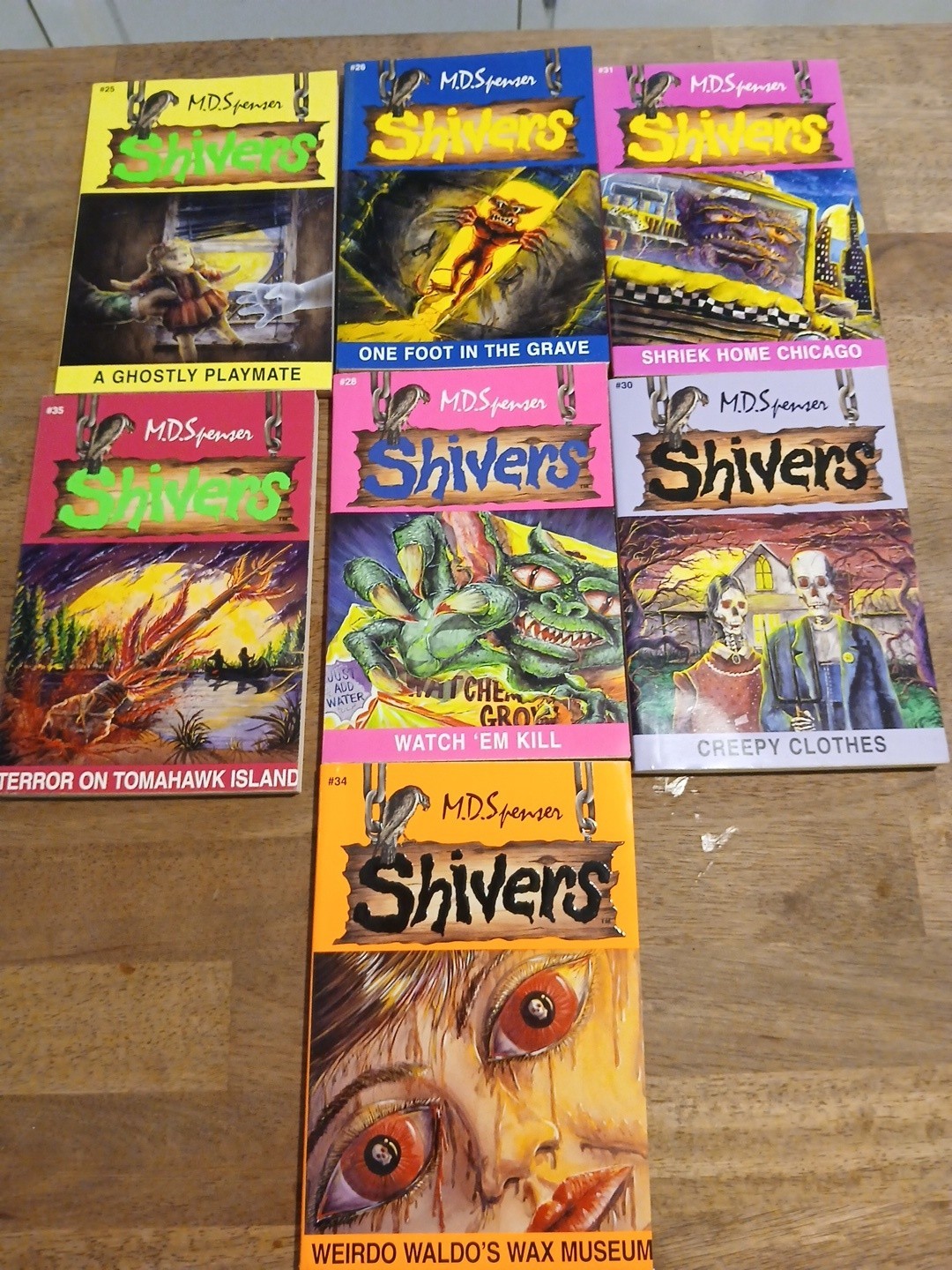 M.D. Spenser Shivers Book Lot of 7 Vintage 90s Horror Paperback Collection Rare