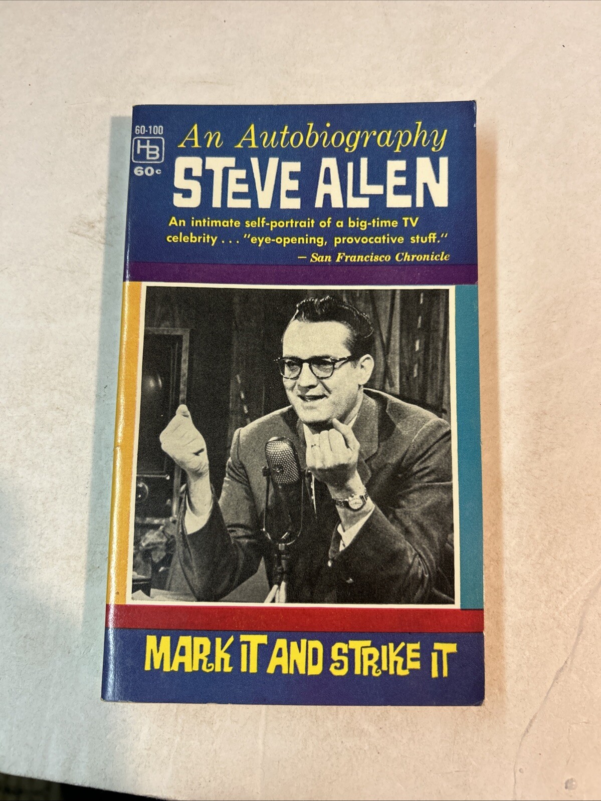 Steve Allen An Autobiography Mark It And Strike It vintage paperback 1963