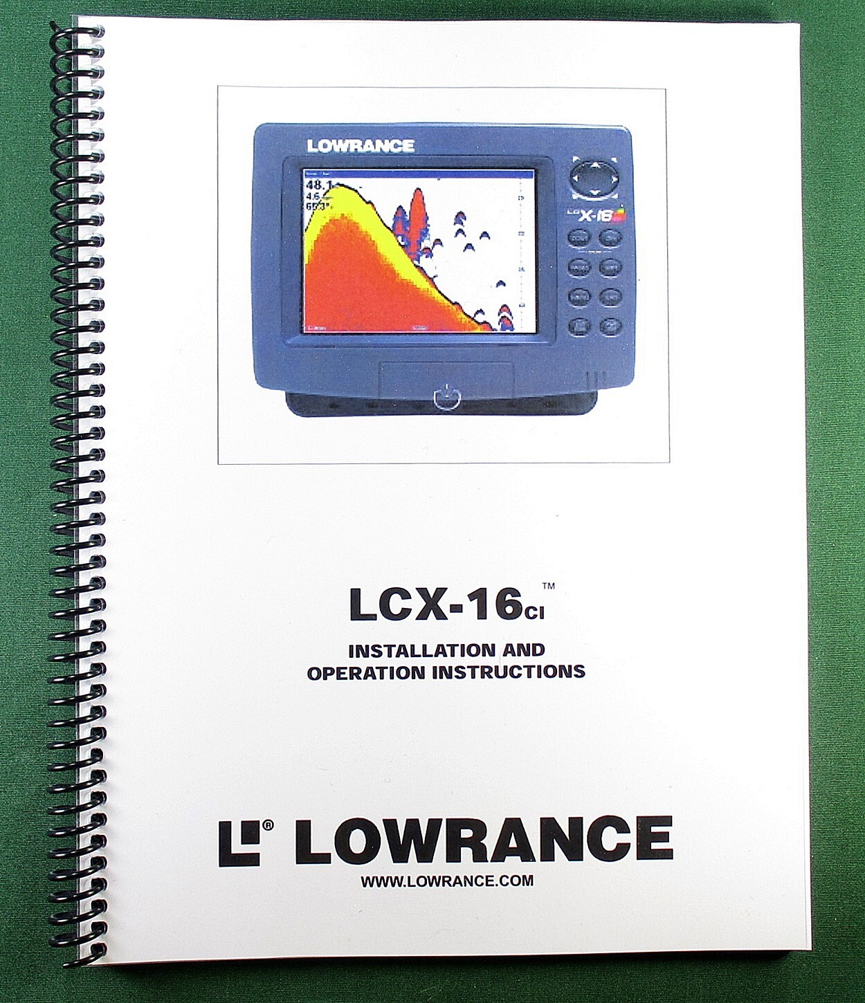 Lowrance LCX-16ci Instruction Manual: In Color 76 Pages & Protective Covers
