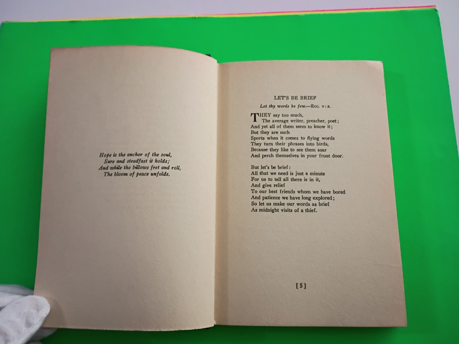 Anchor Poems Robert Sparks Walker HC 1925 Revell Biblical inspired Poetry