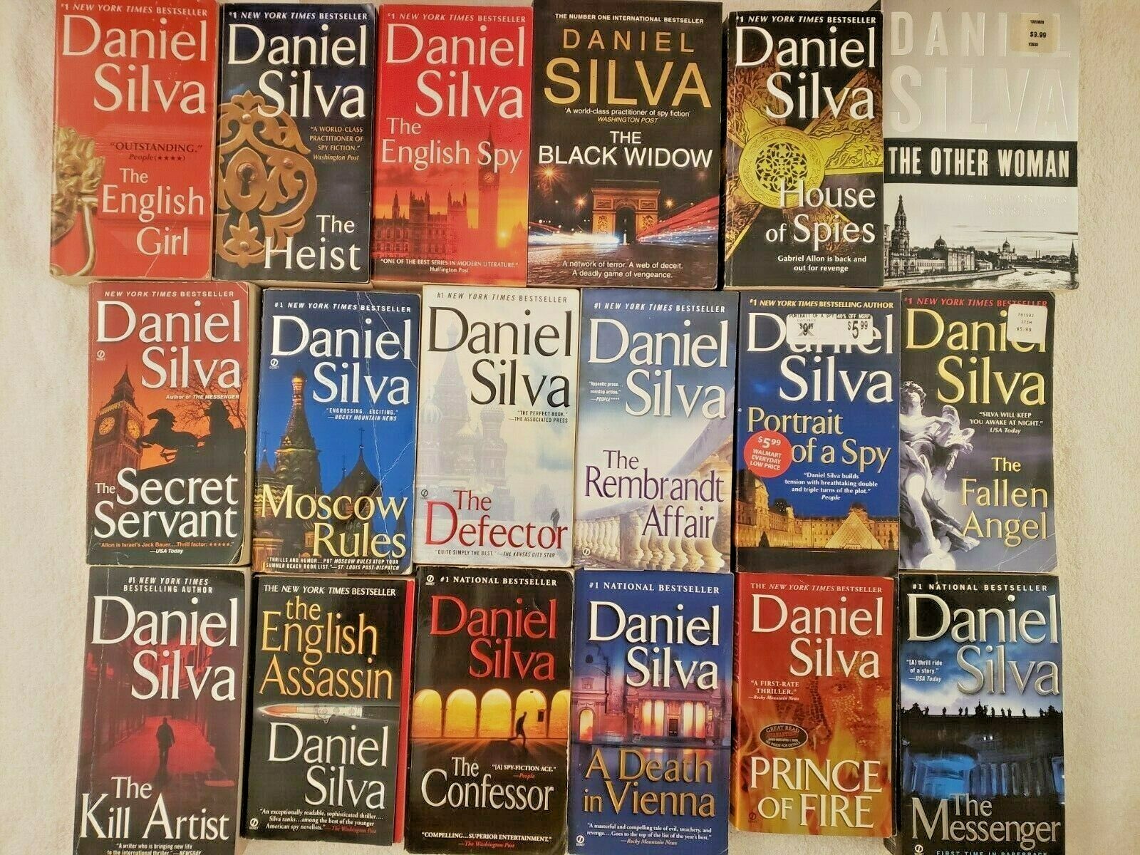 Big Lot 18 Daniel Silva Paperback Book Almost Complete Gabriel Allon #1-18