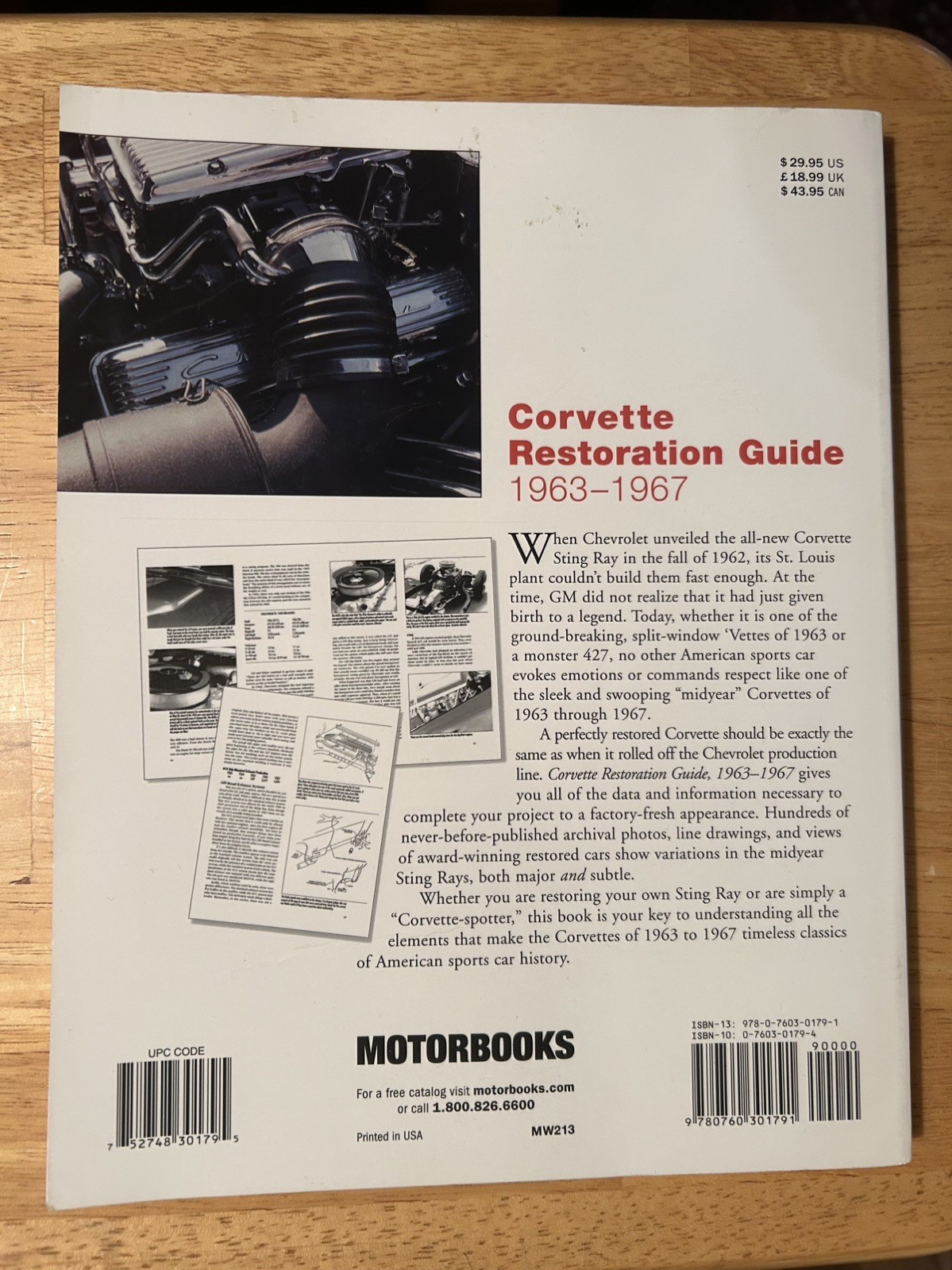 Corvette Restoration Guide 1963-1967 Richard Newton Sting Ray 327 396 427 FI C2