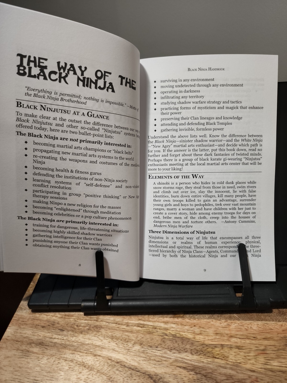 Black Ninja Handbook: Black Brotherhood Training Manual