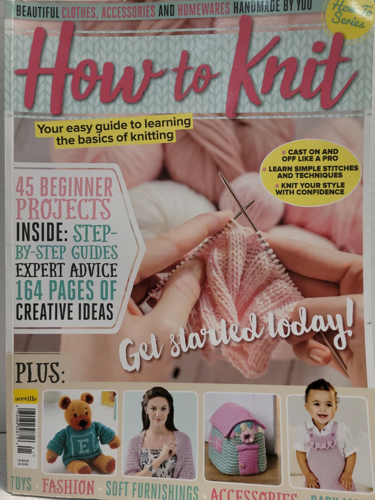 How To Knit Magazine Easy Guide Knitting Basics Casting On 45 Projects 162 Pages
