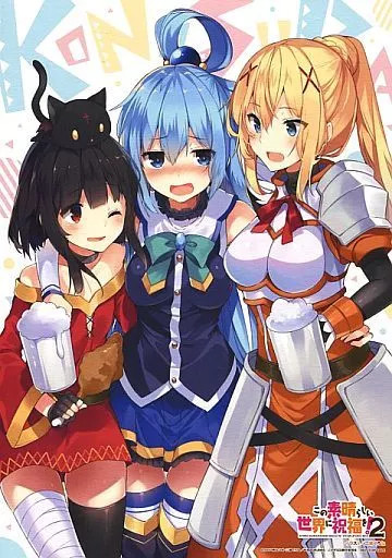 KonoSuba 2 Original Illustration Board 10in x 7.2in Anime Art Promo Used