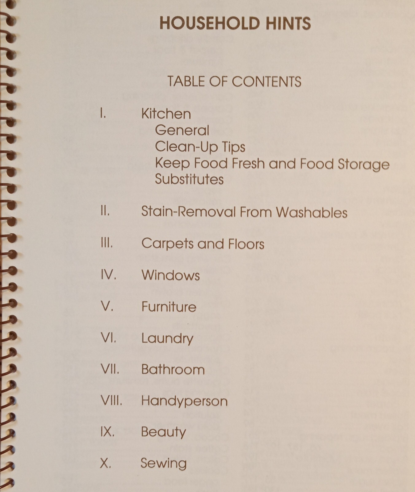 Cookbook “The McNair’s Relative & Friends” 76 Pages + Household Tips