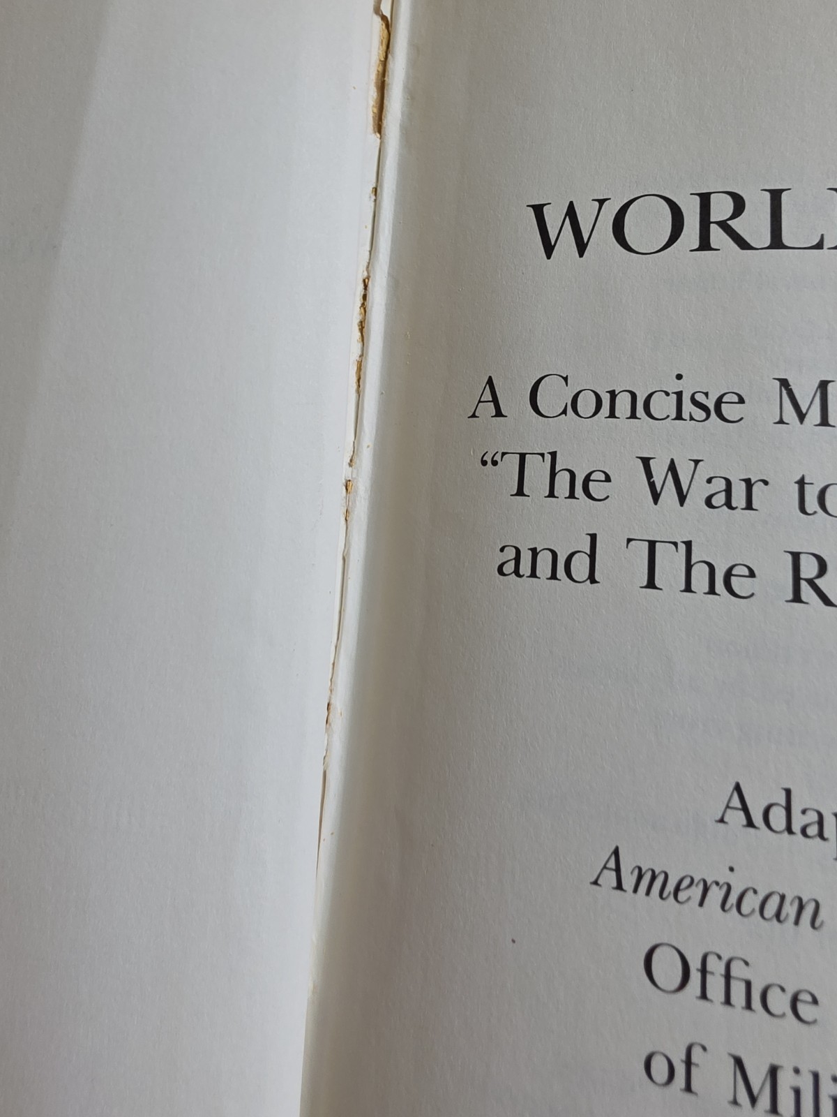 World War I: A Concise Military History. Maurice Matloff. 1979 First Edition.