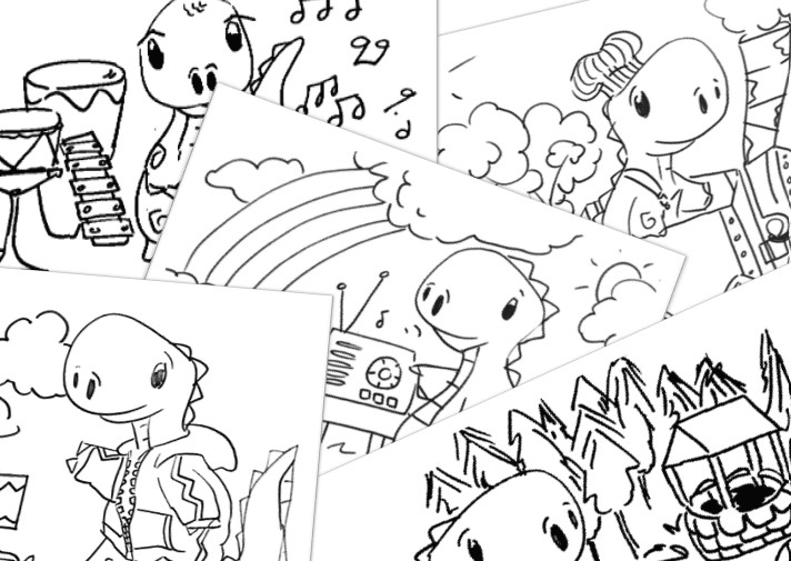 DIGITAL- 2025 Merrick B&W Children’s Dinosaur Coloring Book *PRINT REQ’D* 26 pgs